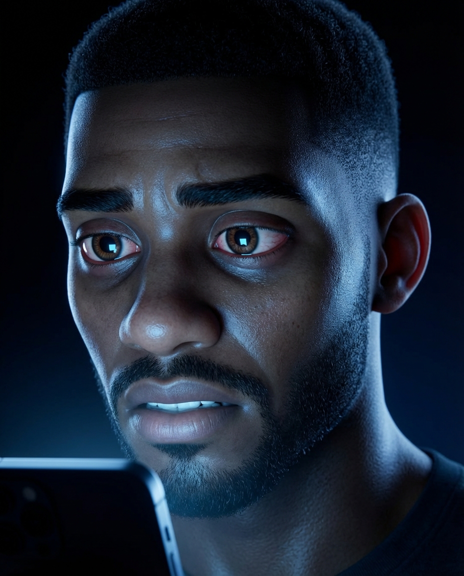 Blue light from screens disrupts sleep